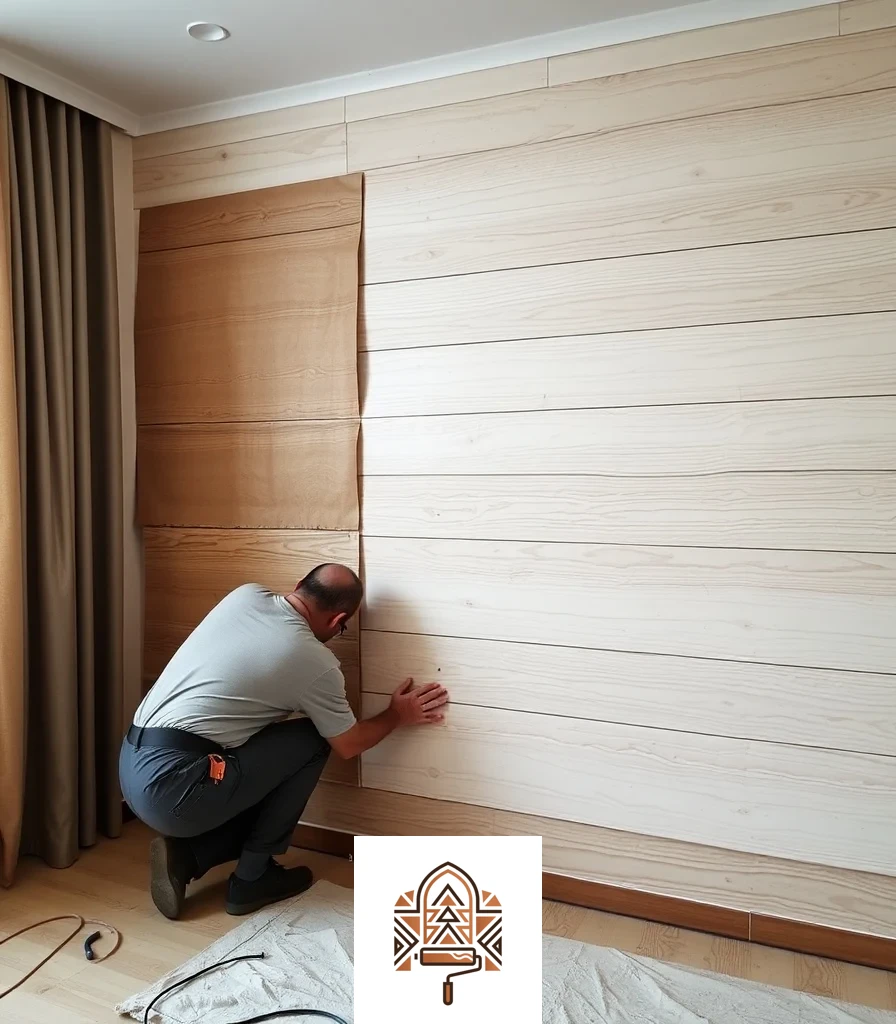 تجهيز الجدار لتثبيت ألواح بديل الخشب