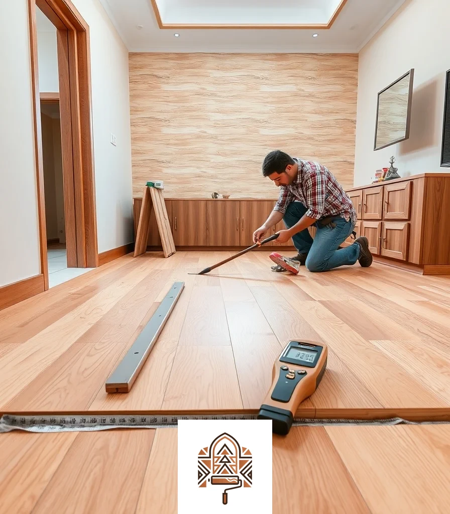 فحص واستواء الأرضية قبل تركيب الباركيه