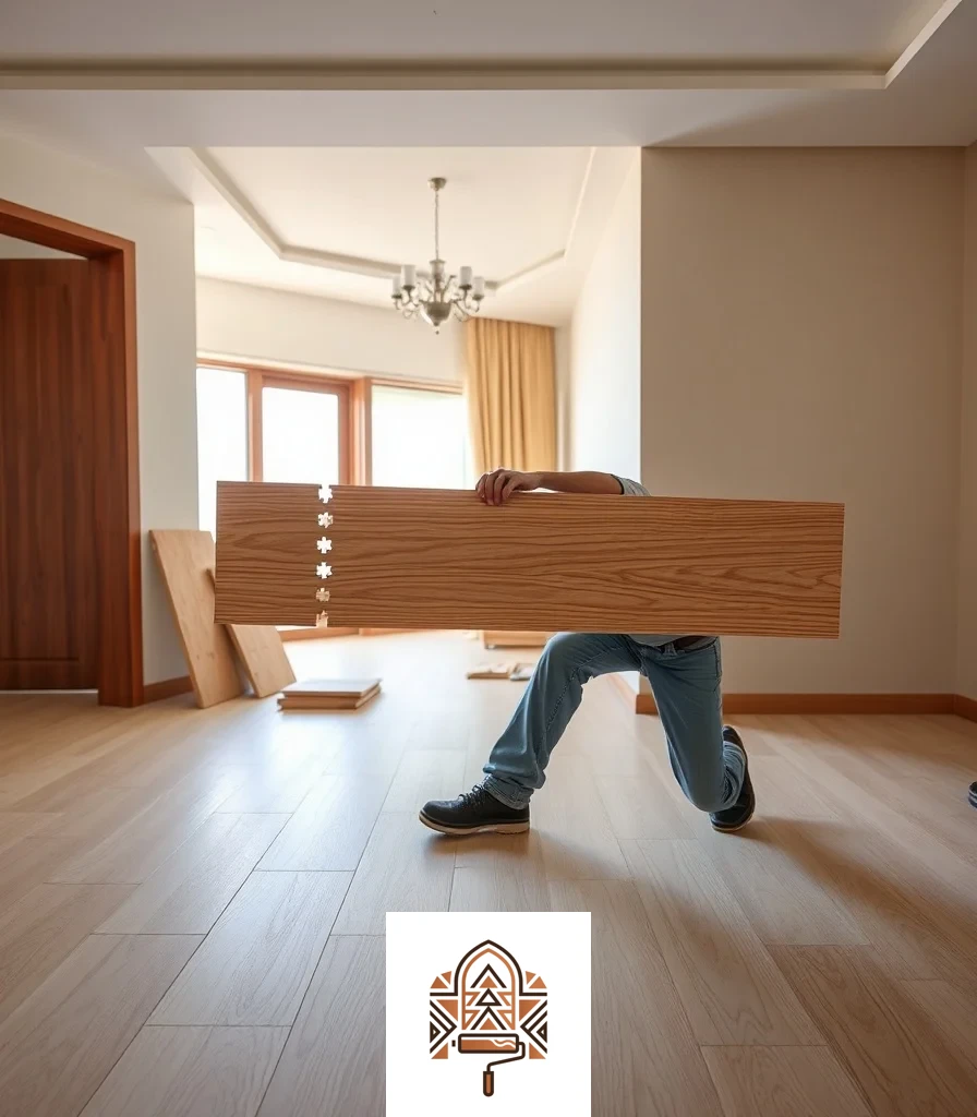 فك ألواح الباركيه القابلة لإعادة التركيب