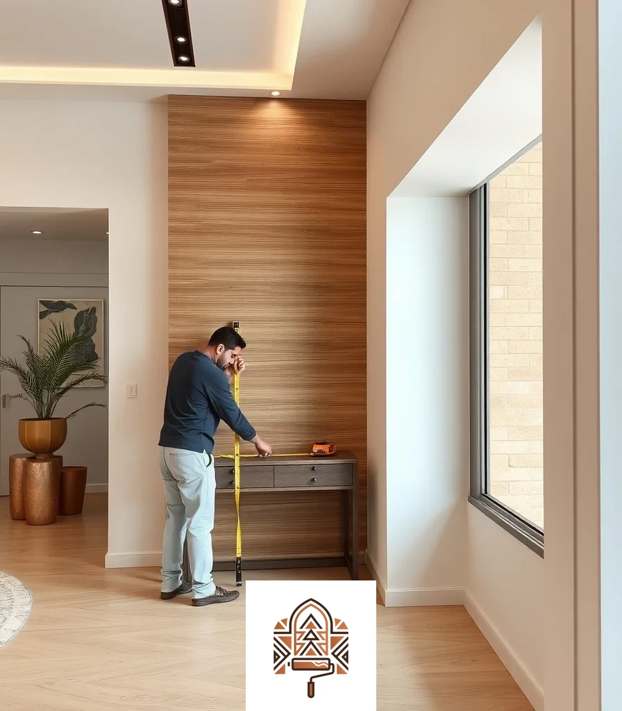 قياس مساحة المدخل قبل تنفيذ الديكور