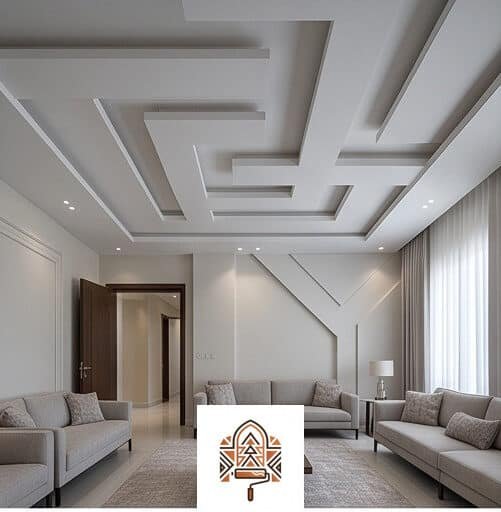 أسقف معلقة مع إضاءة - طراز الرياض