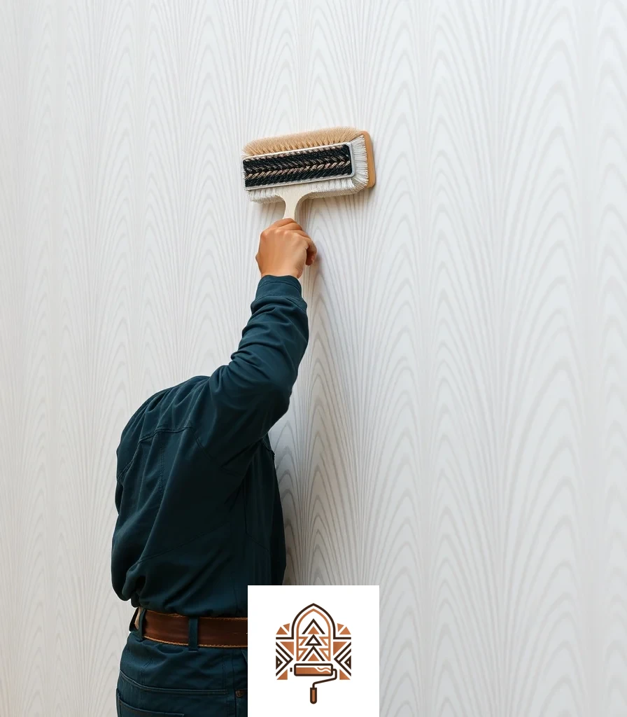 إزالة الهواء وتسوية ورق الجدران أثناء التركيب