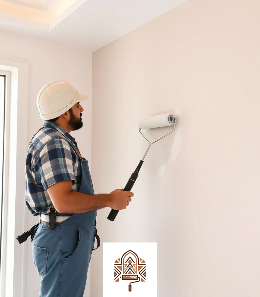 اختبار عينة الدهان على الجدار قبل اختيار اللون