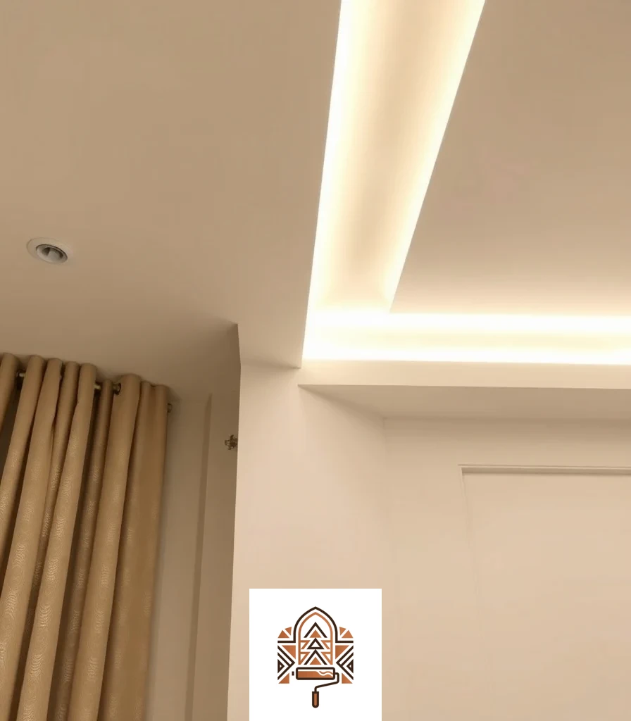تشطيب التقاء سقف الجبس بورد بالجدار