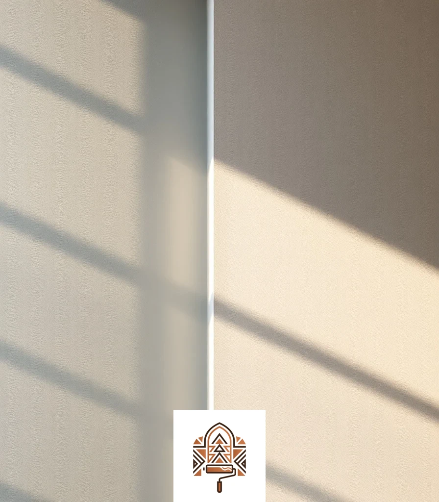 مقارنة انعكاس الضوء بين الدهان المطفي والحريري