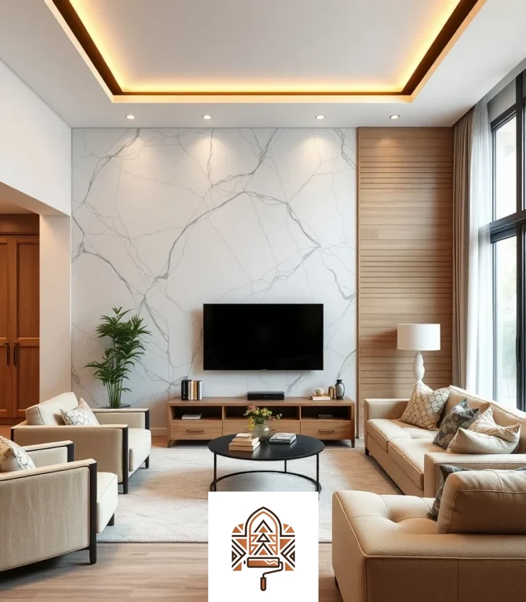 مقارنة بديل الرخام وبديل الخشب في ديكور المنزل